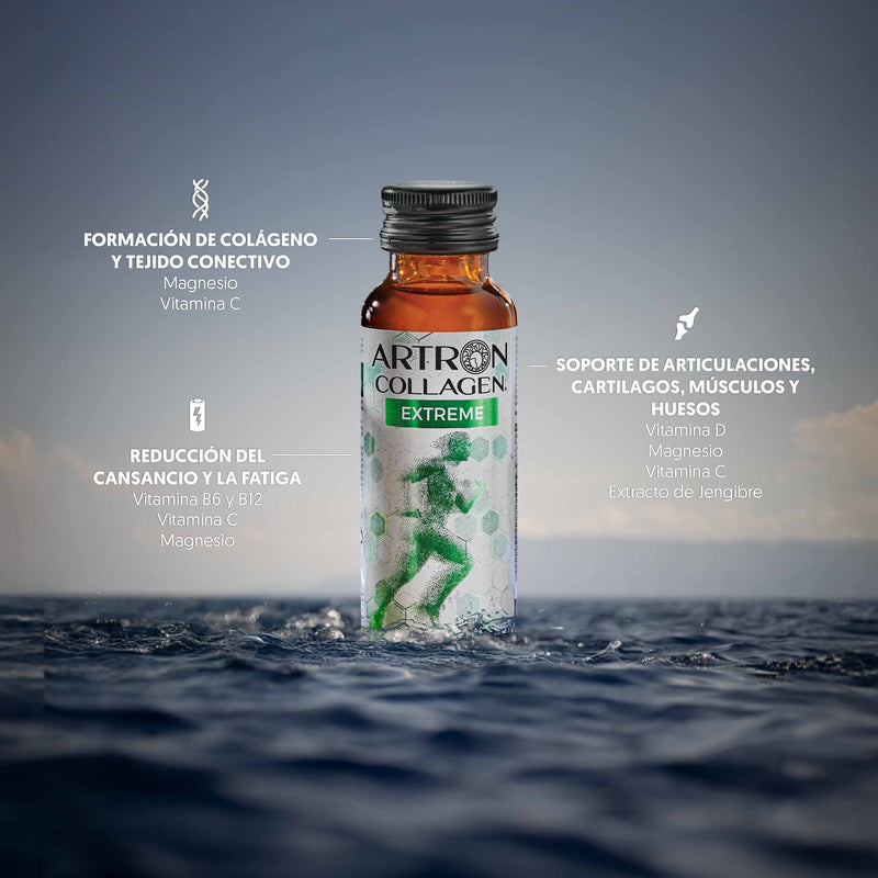 Artron Collagen Extreme bottle with ocean background