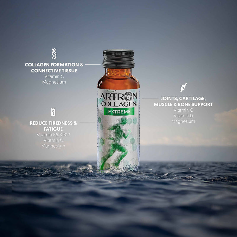 Artron Collagen Extreme bottle with ocean background